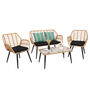 Outdoor Wicker Rattan Chair Patio Furniture Set, thumbnail 6 of 12