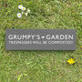'Grumpy's Garden' Wooden Garden Sign, thumbnail 1 of 3
