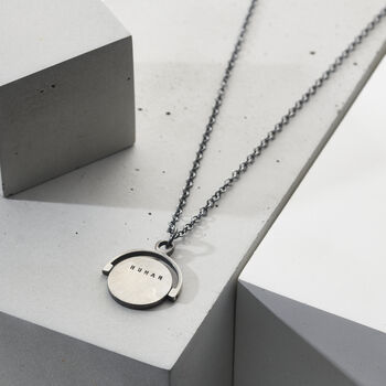 Men's Personalised Spinner Necklace, 3 of 5