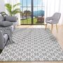 Grey Large Cotton Woven Rug, thumbnail 4 of 7