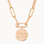 18k Gold Plated Personalised Disc Link Chain Necklace, thumbnail 6 of 8
