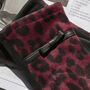 Leopards Suede Soft Fleece Lining Touch Screen Gloves, thumbnail 4 of 8