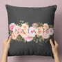 Personalised Floral Name Cushion, thumbnail 3 of 7
