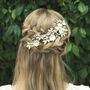 Silver Or Gold Plated Floral Bridal Hair Clip, thumbnail 9 of 10