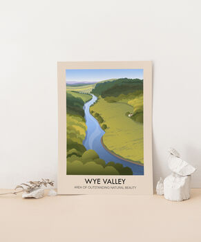 Wye Valley Aonb Travel Poster Art Print, 3 of 8