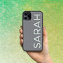Bold Typography Name iPhone Case 12 13 14 15 Se, thumbnail 6 of 7