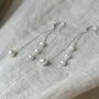 Elara Sterling Silver Pearl Drop Earrings, thumbnail 1 of 2