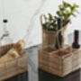 Natural Rattan Table Storage Basket With Divider, thumbnail 3 of 4