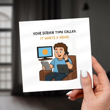 Screen Time Birthday Card – Funny Tech Inspired Card, 2 of 7