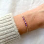 Amethyst Silk Bracelet February Birthstone Jewellery, thumbnail 2 of 6