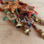 Fabric Hanging Star Decoration Recycled Sari Bell, thumbnail 2 of 5