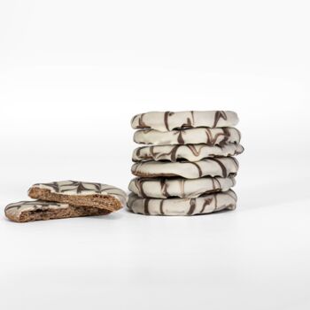 Yoghurt And Carob Marbled Snaps Dog Treats, 6 of 6