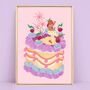 Colourful Fruit Cocktail Cake Personalised Art Print, thumbnail 7 of 9