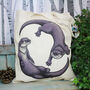 Otter Couple Eco Tote Bag ~ Organic And Fairtrade Cotton, thumbnail 1 of 3