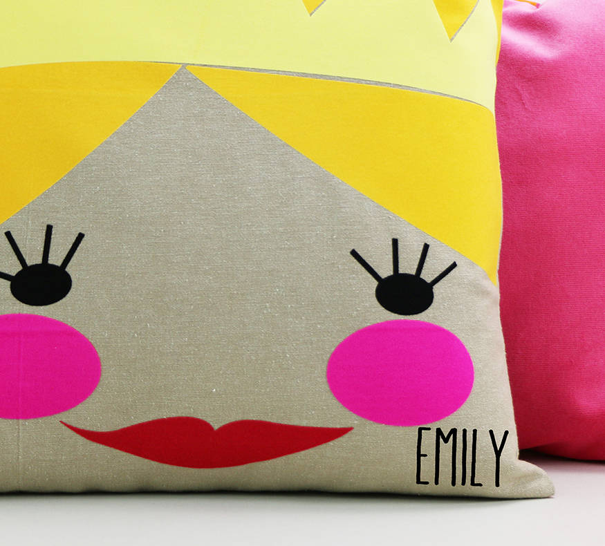Princess Cushion By Holubolu personalised childrens clothing