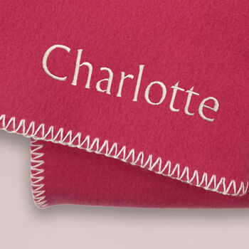 Personalised Fleece Blanket, Berry Blossom, 2 of 5