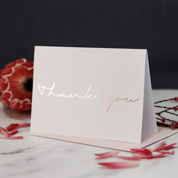 Gold Foil Engagement Or Wedding Thank You Card, 2 of 11