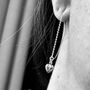 Heart Sterling Silver Ear Threader Earrings, thumbnail 1 of 4