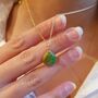 18k Gold Vermeil Peridot August Birthstone Necklace, thumbnail 2 of 4