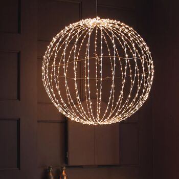 Sphere LED Light In Silver 40cm, 2 of 2