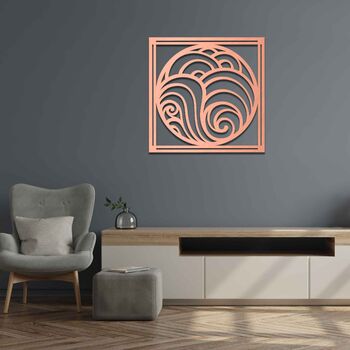 Abstract Circular Wall Art Wooden Home Decoration, 5 of 10