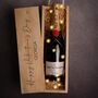 Champagne In Wooden Personalised Gift Box For Valentine's Day, thumbnail 1 of 3