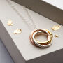 Personalised Mixed Gold Russian Ring Necklace, thumbnail 12 of 12