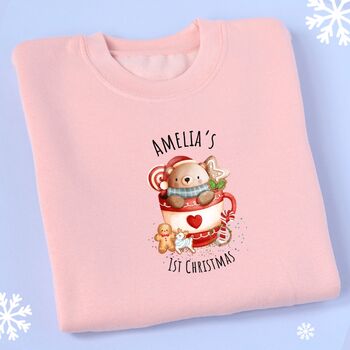 Personalised Christmas Pink Sweatshirt, 2 of 2