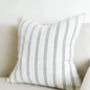 Harbour Stripe Cushion Cover, Blue And Cream, thumbnail 4 of 4