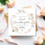 Neutral Great Granddaughter Christening Card, Giraffe Bear Baptism Card, Any Relationship, thumbnail 1 of 2
