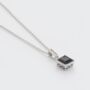 Sapphire 925 Sterling Silver Square Necklace, thumbnail 3 of 4