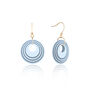 Two Toned Blue Circular Earrings, thumbnail 1 of 6