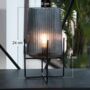 Small Ashy Glass Cordless Table Lamp, thumbnail 3 of 6
