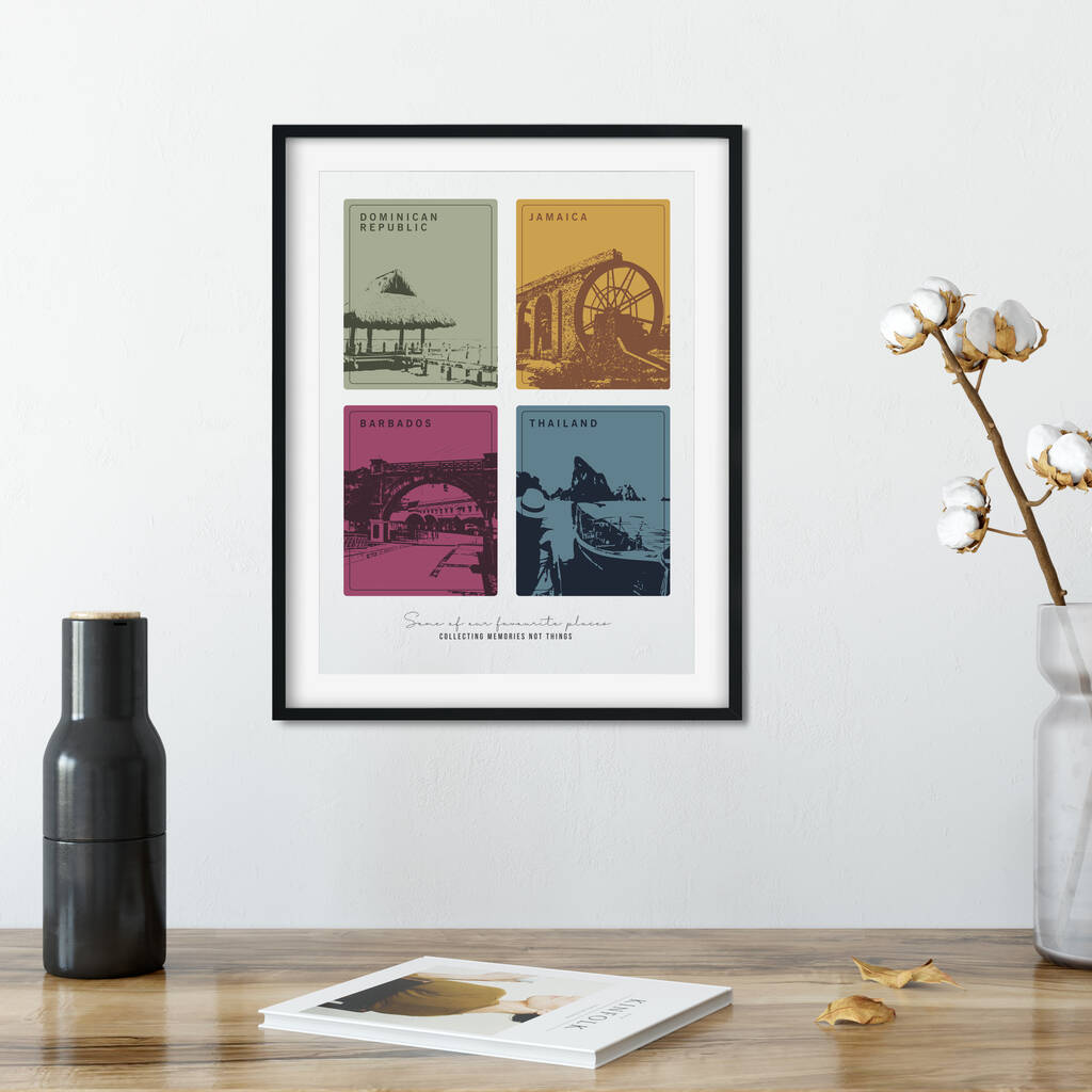 Travel Memories And Favourite Places Personalised Print By Betsy Benn