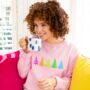 Multi Neon Trees Jumper Sweatshirt, thumbnail 3 of 8