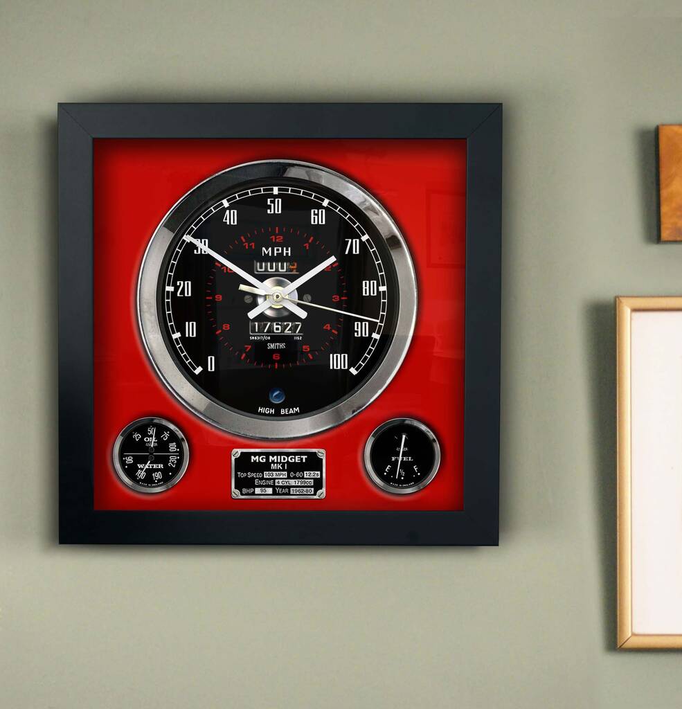 Mg Midget Mark One Wall Clock, 1 of 5