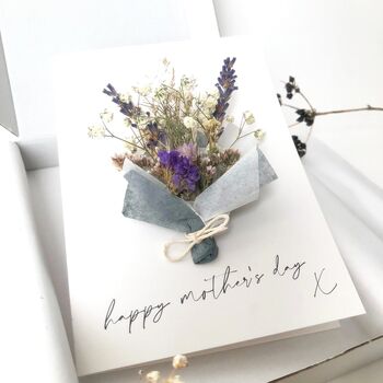 Mothers Day Everlasting Dried Flower Bouquet Card, 2 of 12