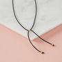 Adjustable Silk Cord Necklace With 18ct Gold Vermeil, thumbnail 5 of 7