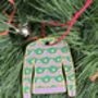 Christmas Jumper Tree Decoration Tinsel, thumbnail 1 of 4