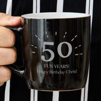 Milestone Birthday Personalised Stoneware Mug, 3 of 8