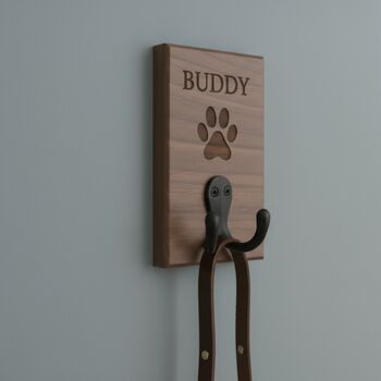 Personalised Solid Oak Or Walnut Wall Hook, 4 of 8
