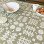 Welsh Blanket Print Oilcloth Tablecloth, thumbnail 3 of 10