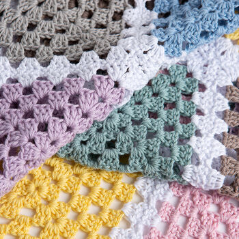 Granny Square Blanket Easy Crochet Kit, 6 of 8