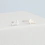 Sterling Silver Fish Bone Stud Earrings, thumbnail 3 of 4