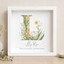 Personalised Floral Initial Print | Christening Or New Baby Gift, thumbnail 1 of 2