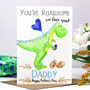 Personalised Dinosaur Father's Day Card, thumbnail 3 of 8