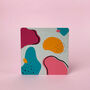 Colourful Hand Painted Concrete Coaster, thumbnail 2 of 3