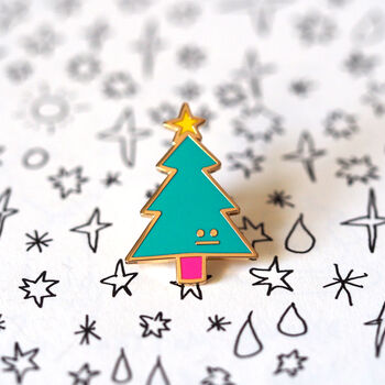 Christmas Tree Enamel Pin, 10 of 12