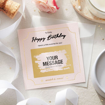 Personalised Scratch Card Reveal Birthday Surprise, 4 of 6