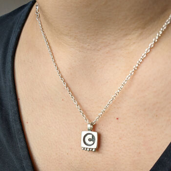 Handmade Silver And Gold Inital Charm Pendant Necklace, 10 of 11